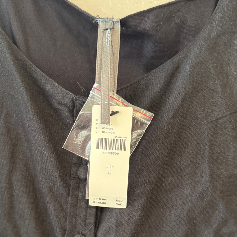 Anthropologie Black Maxi Split Hem Tank Top - Picture 3 of 5
